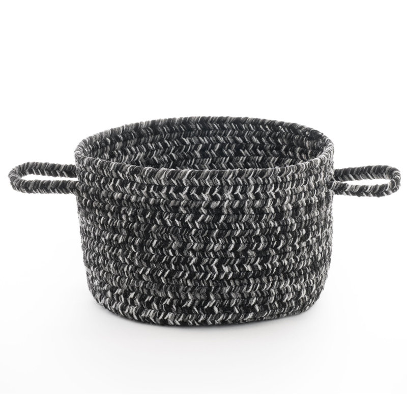 Dakota Fields Advay Decorative Basket, 12" H x 22" W x 22" D, Black