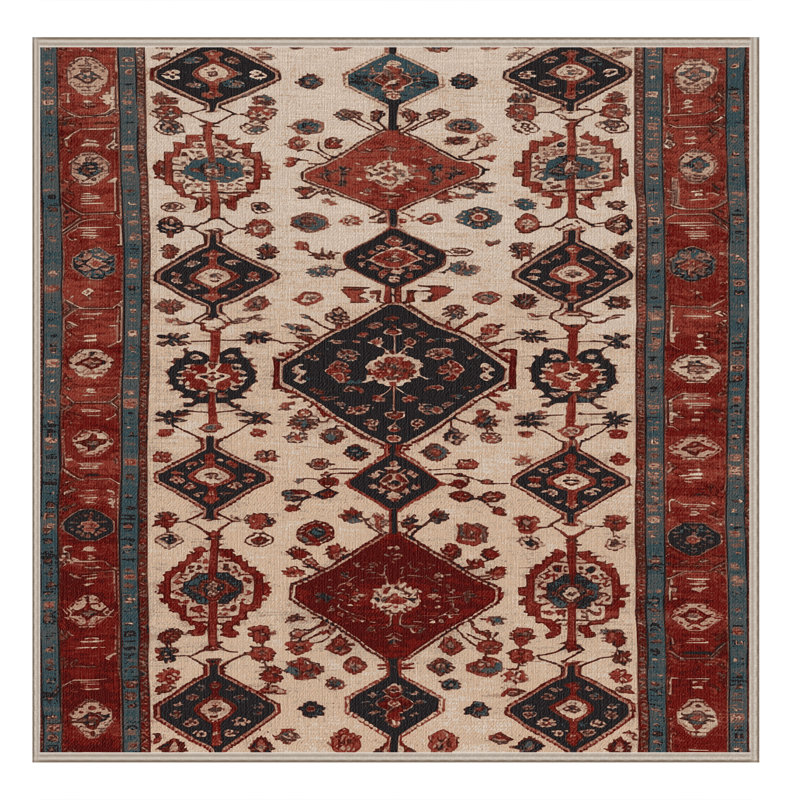Machine Washable Turkish Brown Area Rug, Square 4'