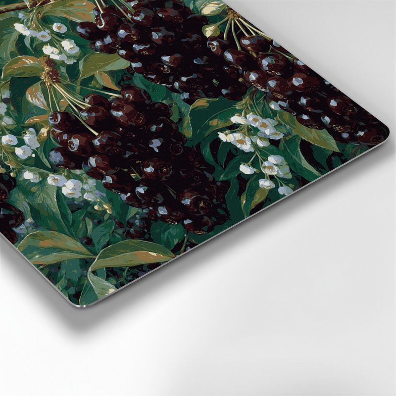 Art mural en métal noir Fruit Chokecherry, H 12 po x l 12 po