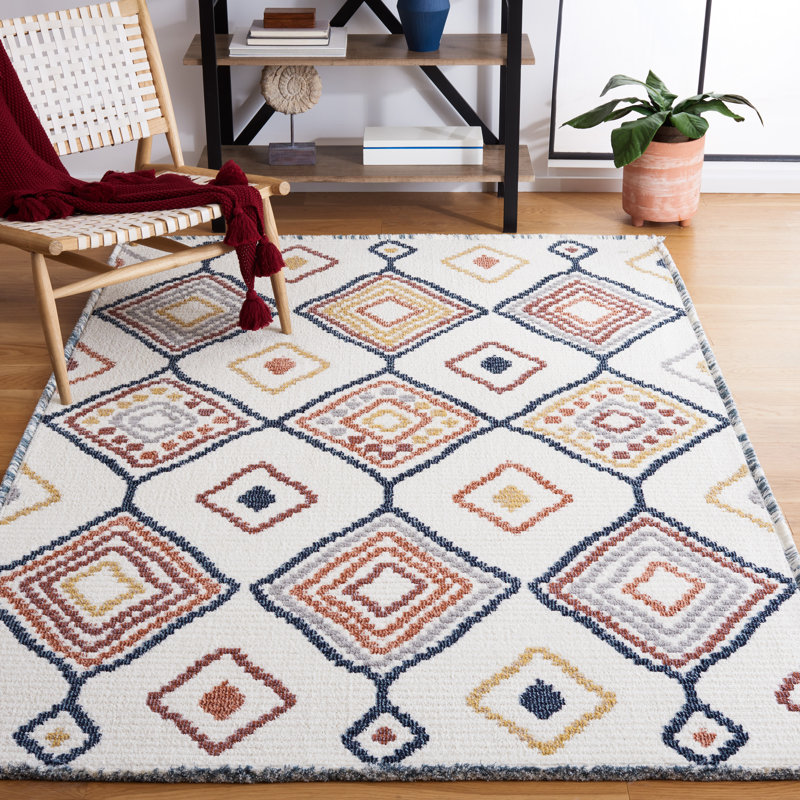 Alviery Performance Geometric Rug, Rectangle 8' x 10'