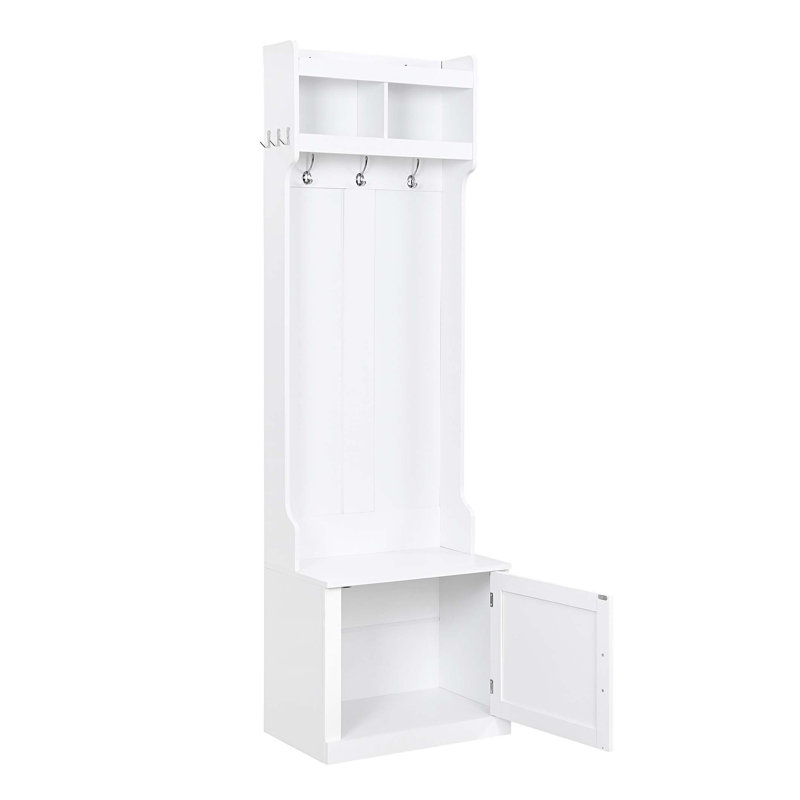 Campesina Hall Tree with Bench and Shoe Storage, White