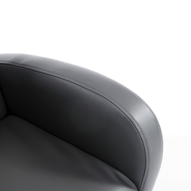 Rocking Chair With Side Pocket, Pu Leather Toddler Armchair