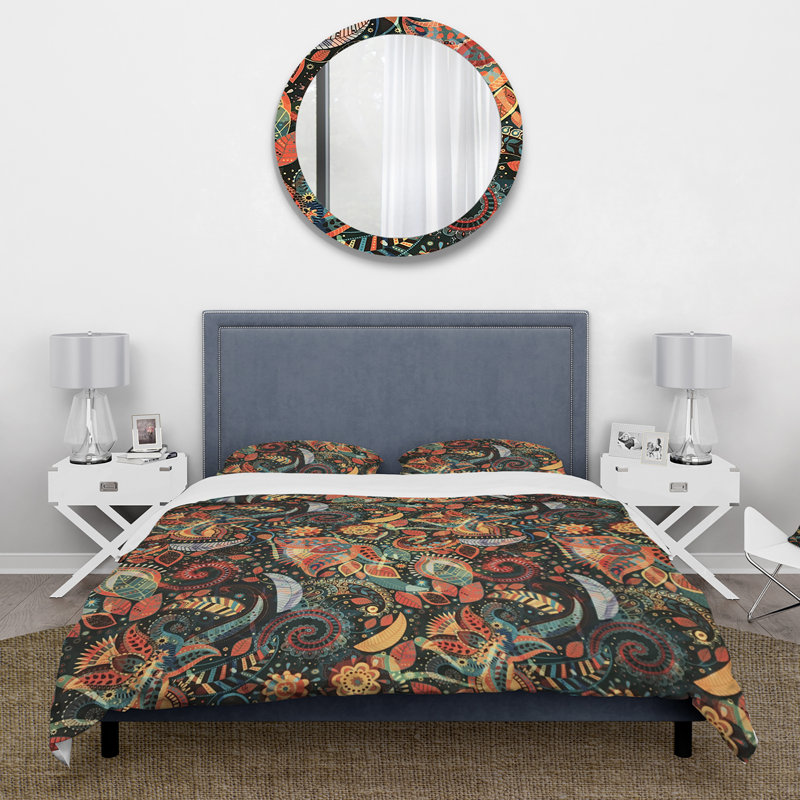 Traditional Paisley Duvet Cover, Twin Duvet Cover + 1 Sham