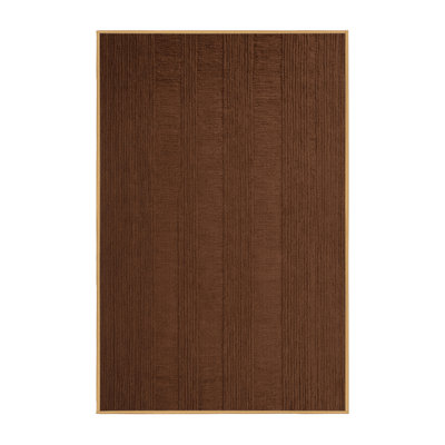 Machine Washable Solid Brown Area Rug