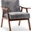 Chaise de salon de style Mid-Century en bois massif robuste. Très confortable. Convient à différentes pièces. Structure en bois moderne facile à assembler. Siège. Convient aux réglages. Simple