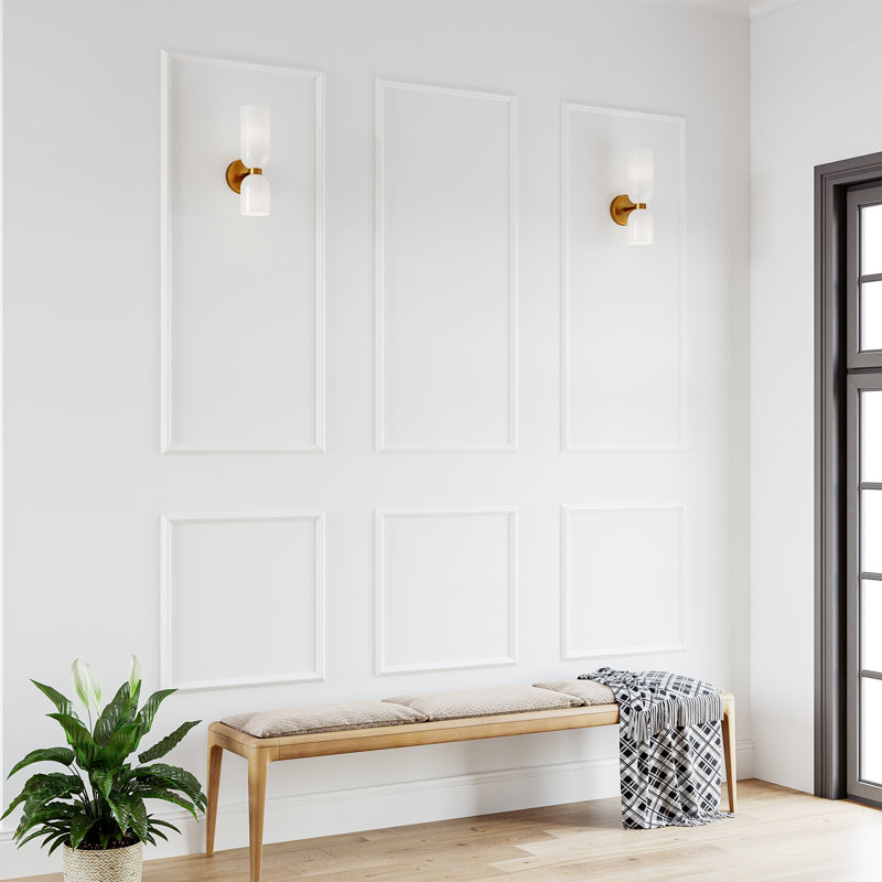 Wall Moulding Kit, Ready to Assemble Wainscoting Accent Panel ,Polystyrene Wainscoting Panels for Interior Wall Moulding Decor Accent Wall Molding