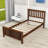 Dishaan Twin Size Wood Platform Bed with Headboard and Footboard-163386587