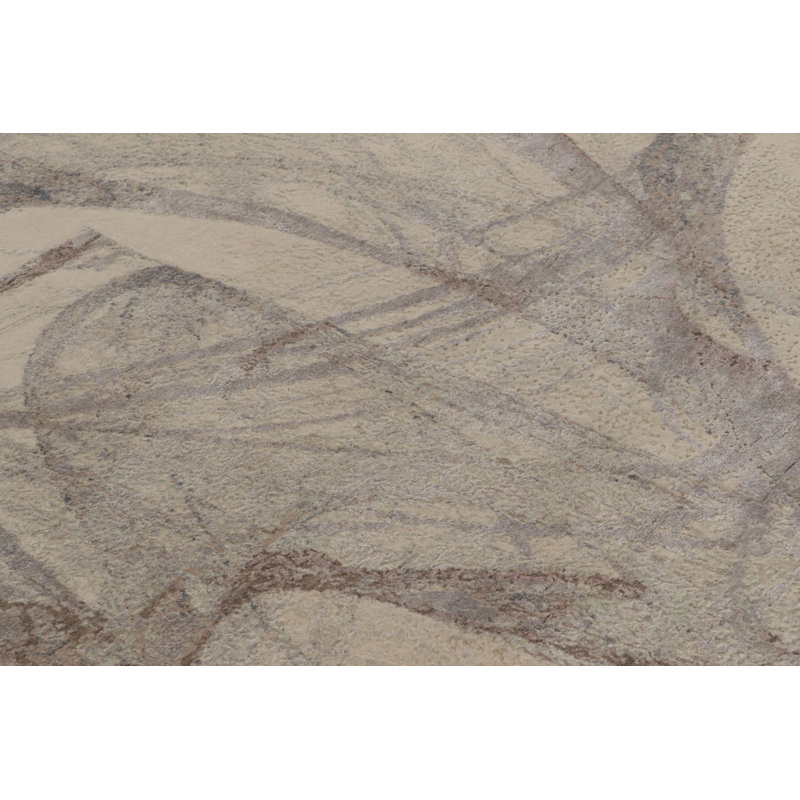 Modern Hand Knotted Abstract Area Rug