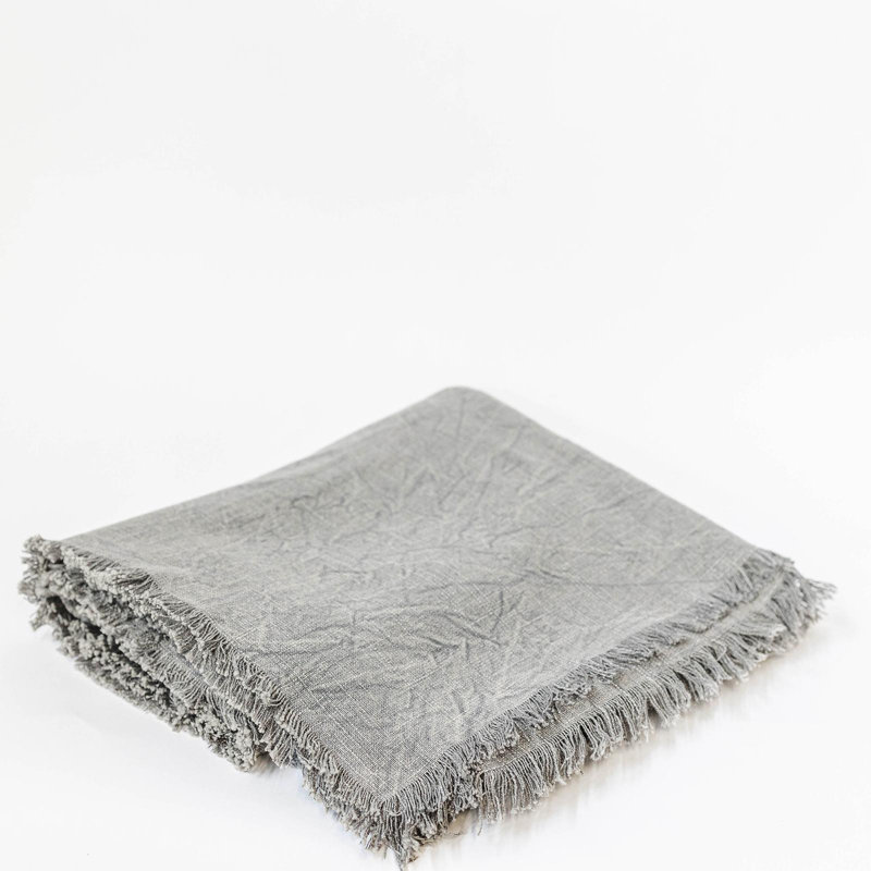 Nappe pierre délavée, grande, Gris, L 120 po x l 60 po