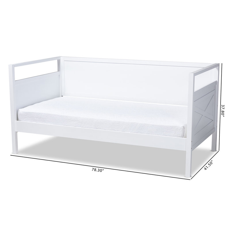 Lit de jour simple Loudonville, Blanc