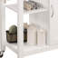 Dessus en bois moderne et chariot de cuisine à finition blanche