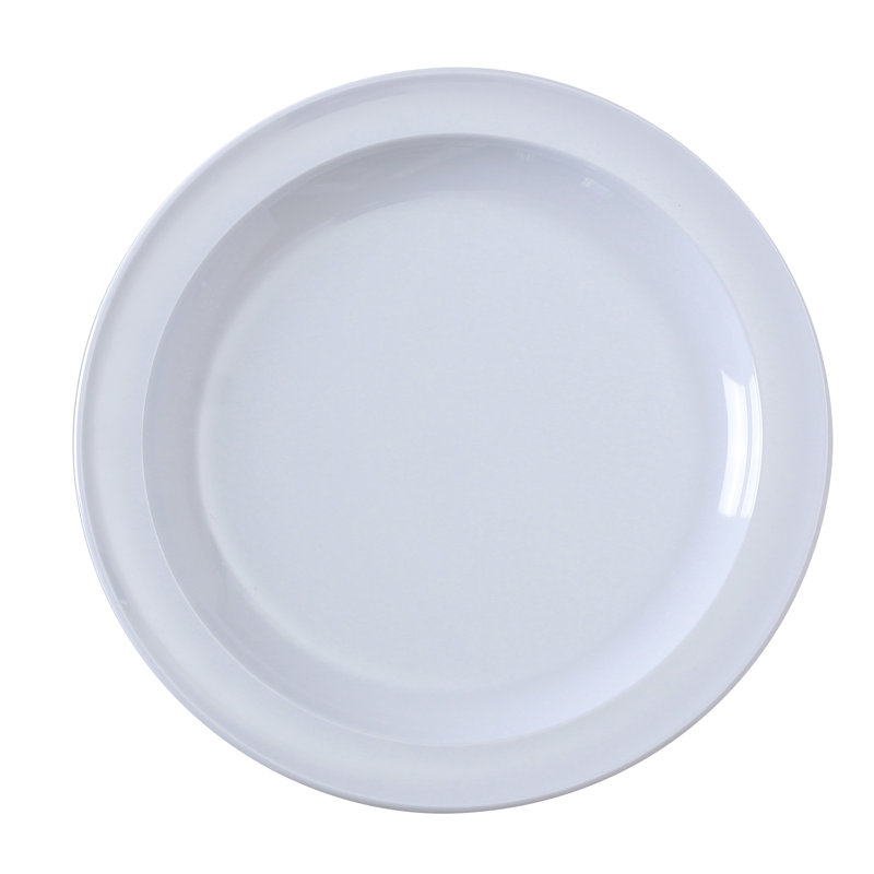 Soucoupe ronde en mélamine Nessico, Blanc