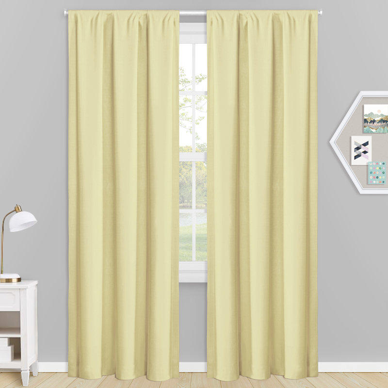 Morelock Blackout Curtain Pair, Yellow