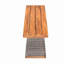 Outdoor 3 Piece Acacia Wood Dining Set with Handwoven Rattan Legs,Brown-1202050125