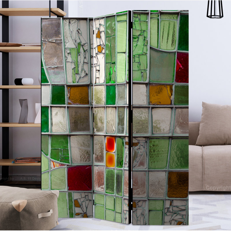 Glenmore 172cm H Solid Wood Folding Room Divider, 3