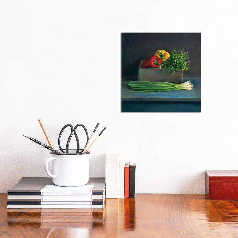 Still Life With Paprika by Jos Van Riswick - Wrapped Canvas Painting, 30.48 cm H x 30.48 cm W