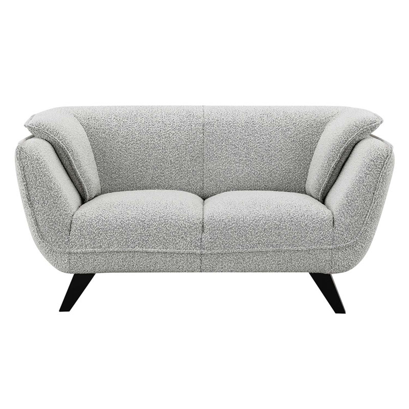 Causeuse 65 po Nayeli, boucle gris clair, Boucle - gris clair
