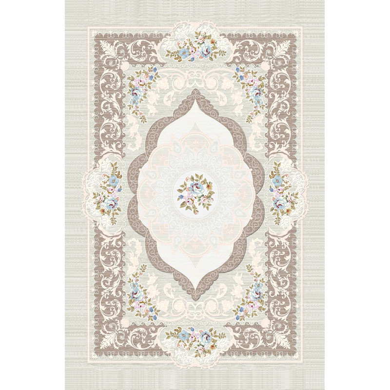 Premium Woven Area Rug, 5.9 x 9.2 Feet | 100% Polyester, 650 g/m² | Antibacterial, Non-Slip PVC Dot Underside, 0.3 in Pile Height | Machine Washable, 3D Digital Printing | Perfect for Living Room & Bedroom Decor