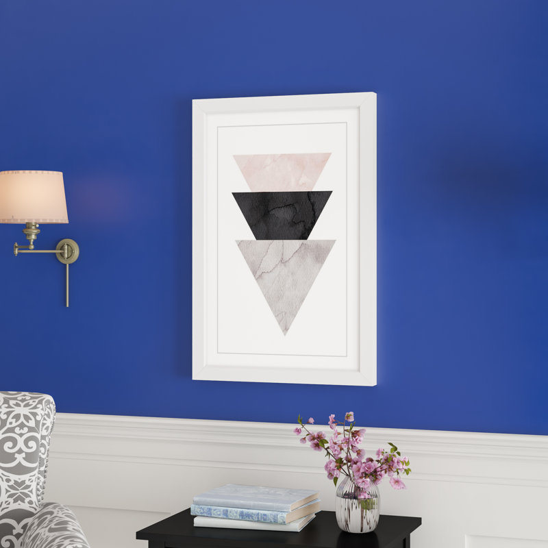 « triangle stack »-cadre photo sur papier, H 30 po x l 20 po x P 1,5 po, Cadre blanc