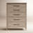 Dana Heights 5-Drawer Chest – Sand Finish, Mindi Veneer