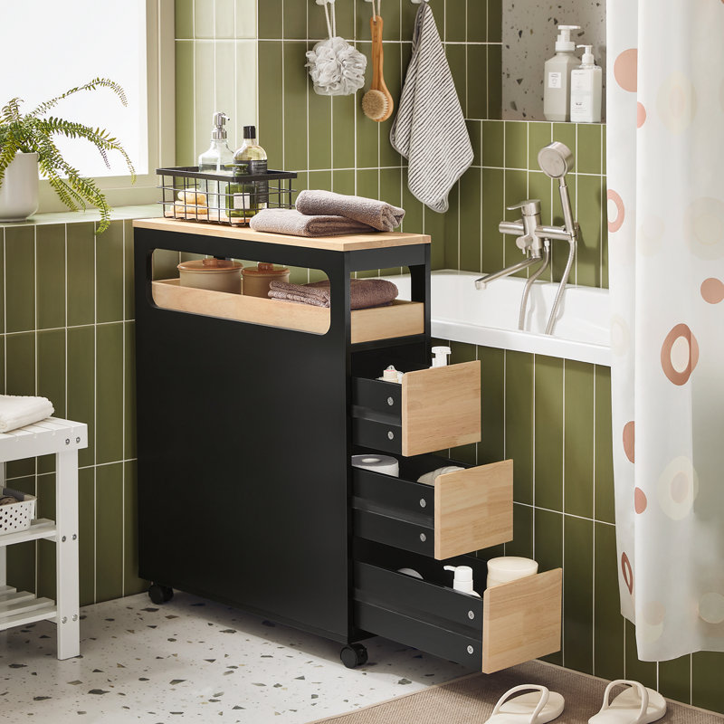 Keondra Bathroom Cabinet, Black
