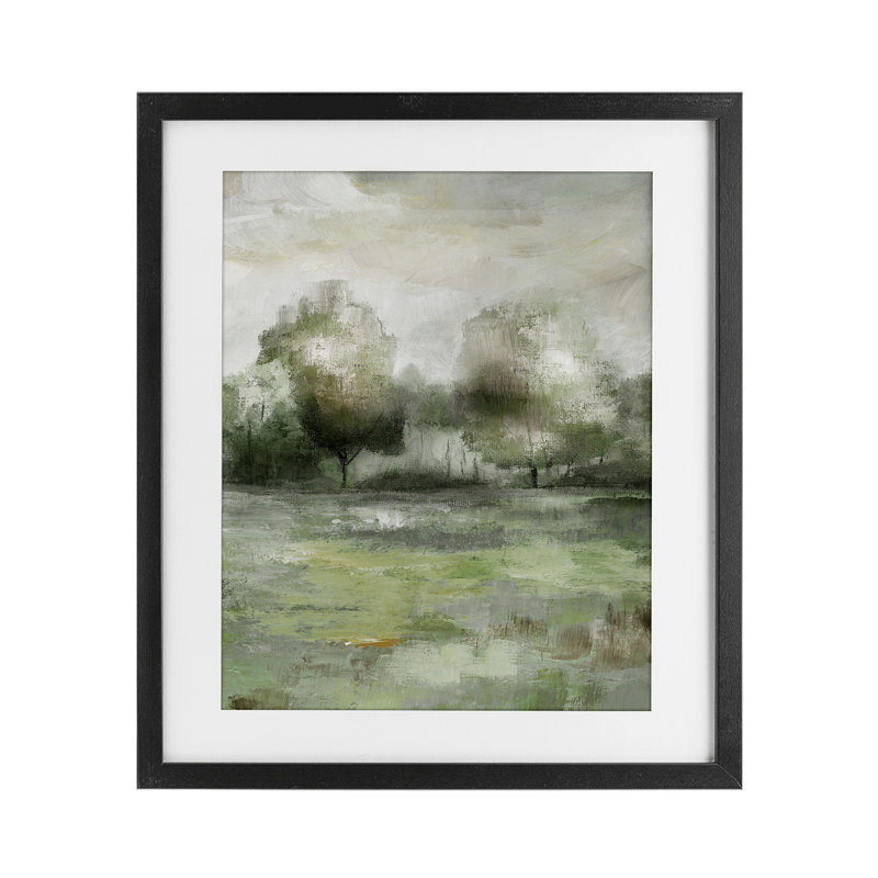 Into The Brush Scene, reproduction encadrée sous verre, design par Nan, H 16 po x l 13 po, Cadre noir minuit