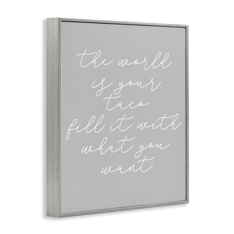 «World Is Your Taco», estampe numérique par Daphne Polselli bh-861, Estampe numérique Farmhouse, H 30 po x l 24 po
