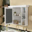 Rangement mural pour salle de bain 35,51 po x 7,05 po 28,45 po avec porte miroir blanche