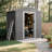 6 x 4 FT Garden Shed Storage Tool Shed with Sliding Doors, Gray-114009774-114009777