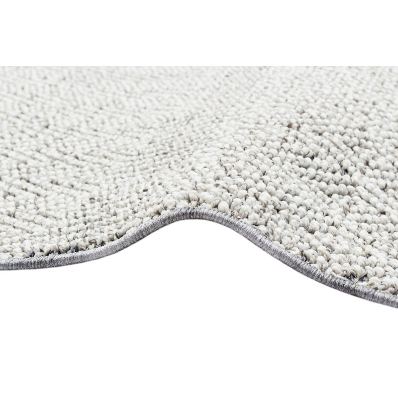 Modern Grey Area Rug, 6.6 x 9.5 Feet | 45% Polypropylene / 55% Polyester, 2000 g/m² | 0.4 in Pile Height, Machine Woven & Flat Weave | Easy to Clean with Vacuum & Spot Remover | Stylish Addition to Living Room & Bedroom