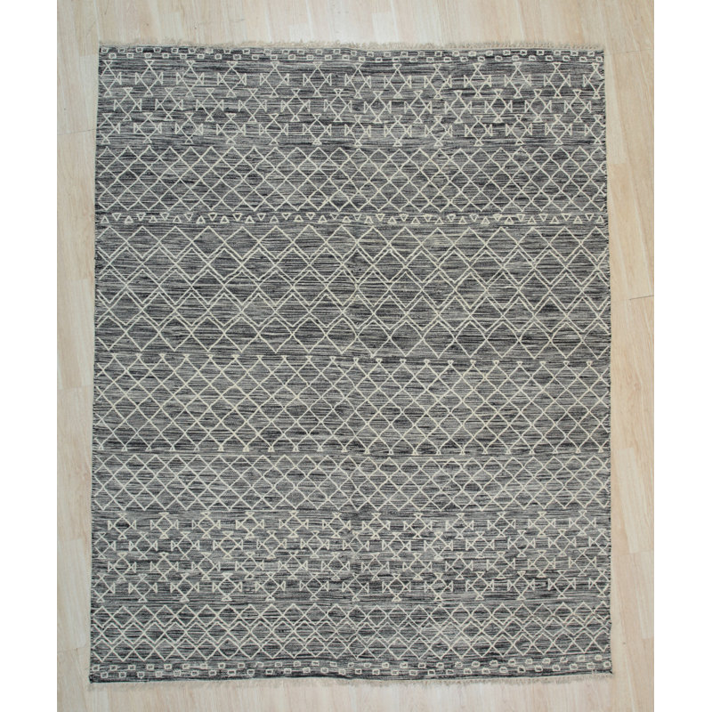Penelope Kilim Brown Handmade Wool Area Rug, Rectangle 9' x 12'