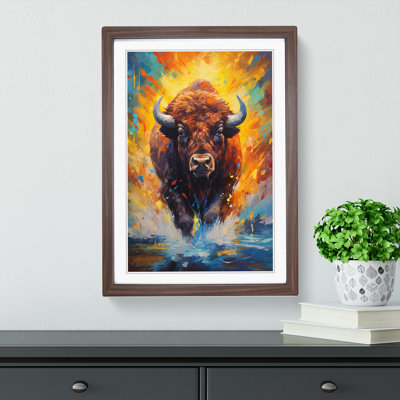 Buffalo Impressionism Art - Framed Print
