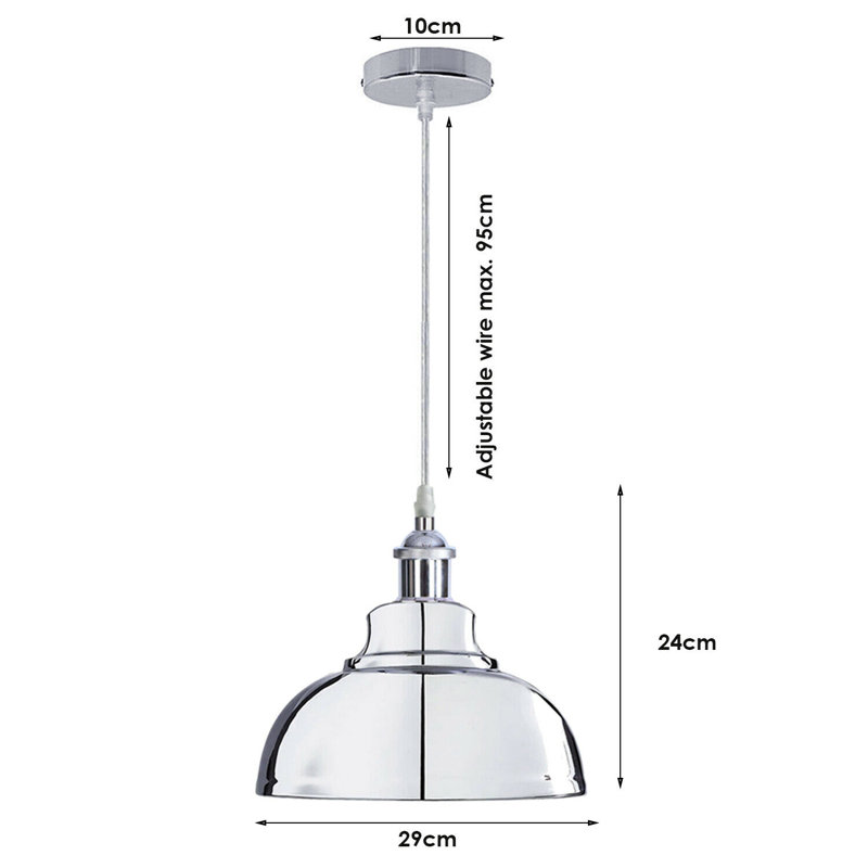 Reichert 1 - Light Silver Dome Pendant