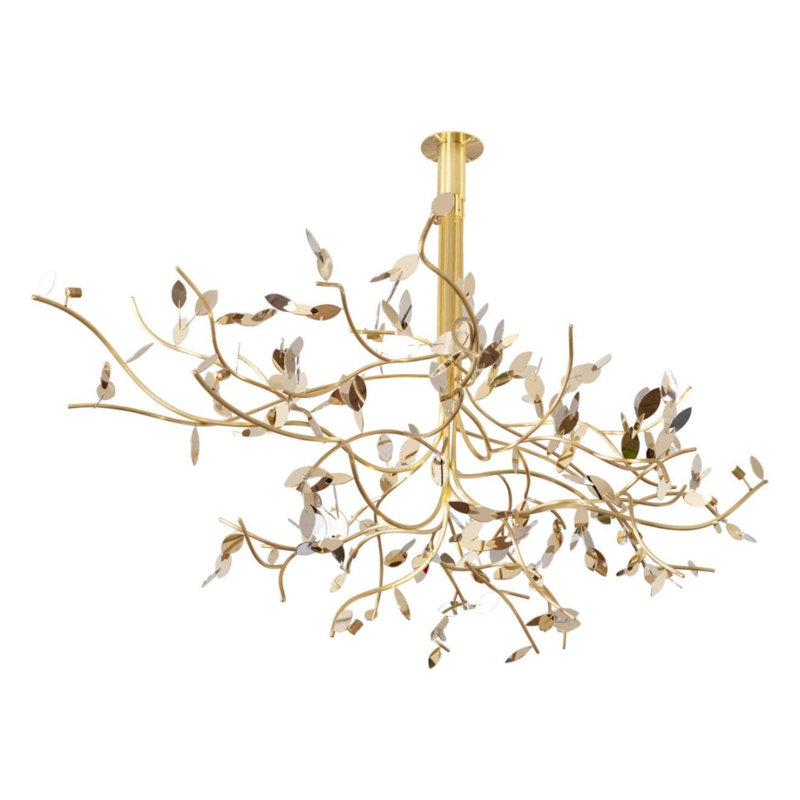 Lustre spoutnik à lumières Nimrah Mydriaz, Bronze, 53 po de largeur x 53 po de profondeur x 53 po de 