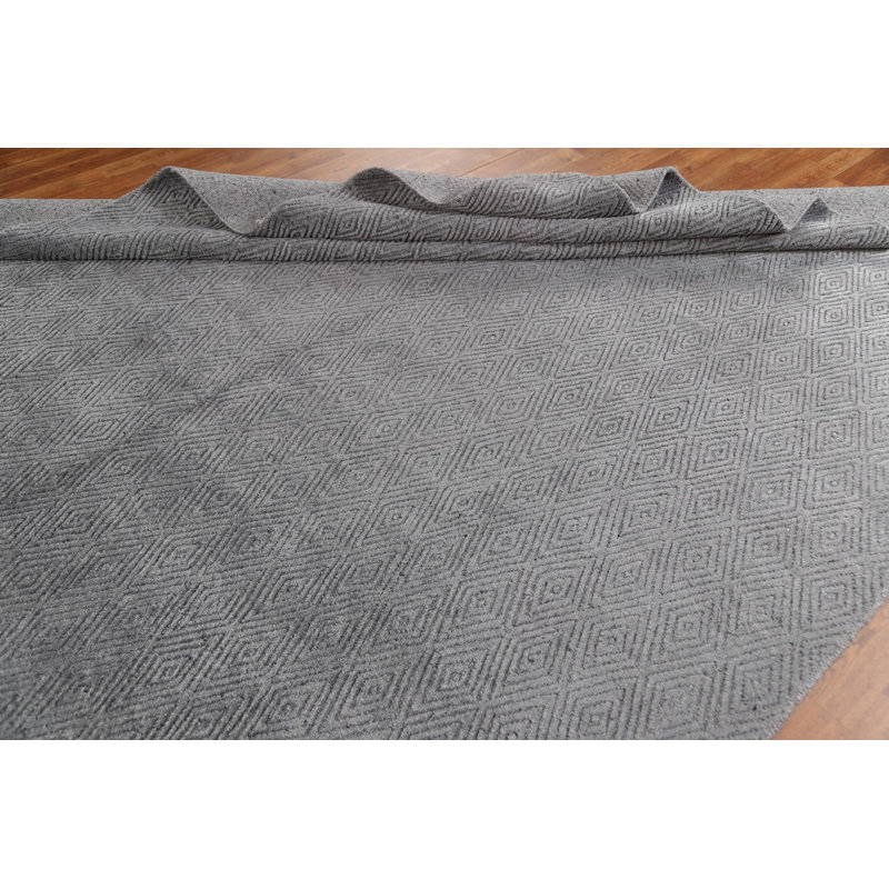 Tapis treillis en laine Gabbeh noué à la main 8 x 10