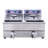 VEVOR 24L Electric Deep Fryer, With Timee And Drain, Dual Removable Baskets And Lid Included