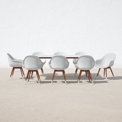 Anautica 75" Eucalyptus Patio Dining Set