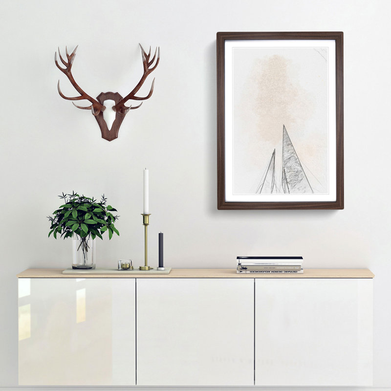 Sketching the Architecture Vol.52 - Picture Frame Drawing Print, Walnut Framed, 36cm H x 27cm W x 2cm D