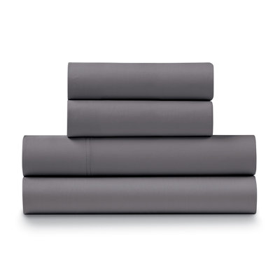  Ensemble de draps 500 fils en satin de coton 500 fils (4 pièces)