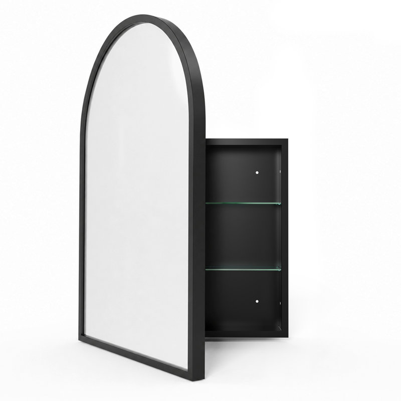 Miroir de salle de bain Meaghan, Matte Black