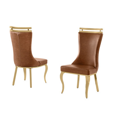 Leathaire Dining Chairs With Chrome Frame