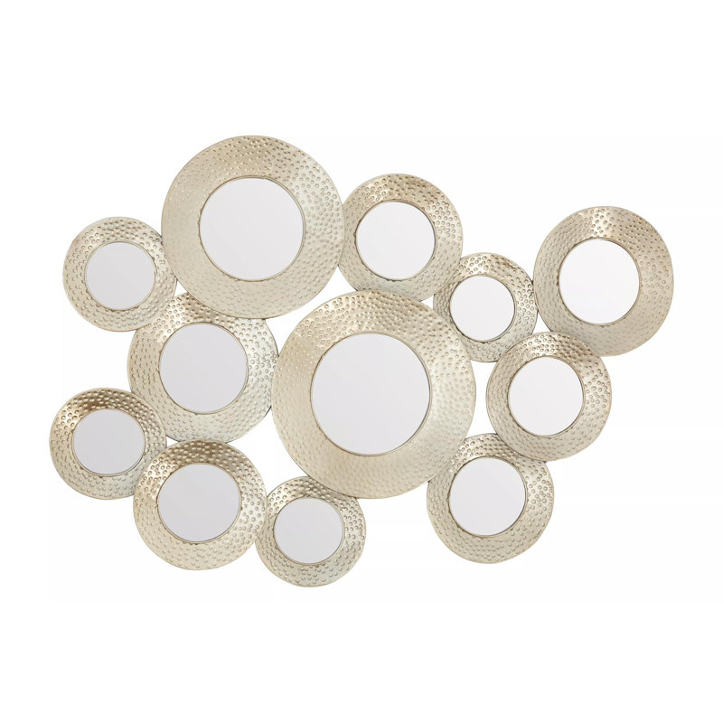 Busireddy Metal Flat Wall Mirror, Silver