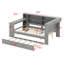 Lit plateforme avec tablettes de rangement, lit gigogne-1057684604