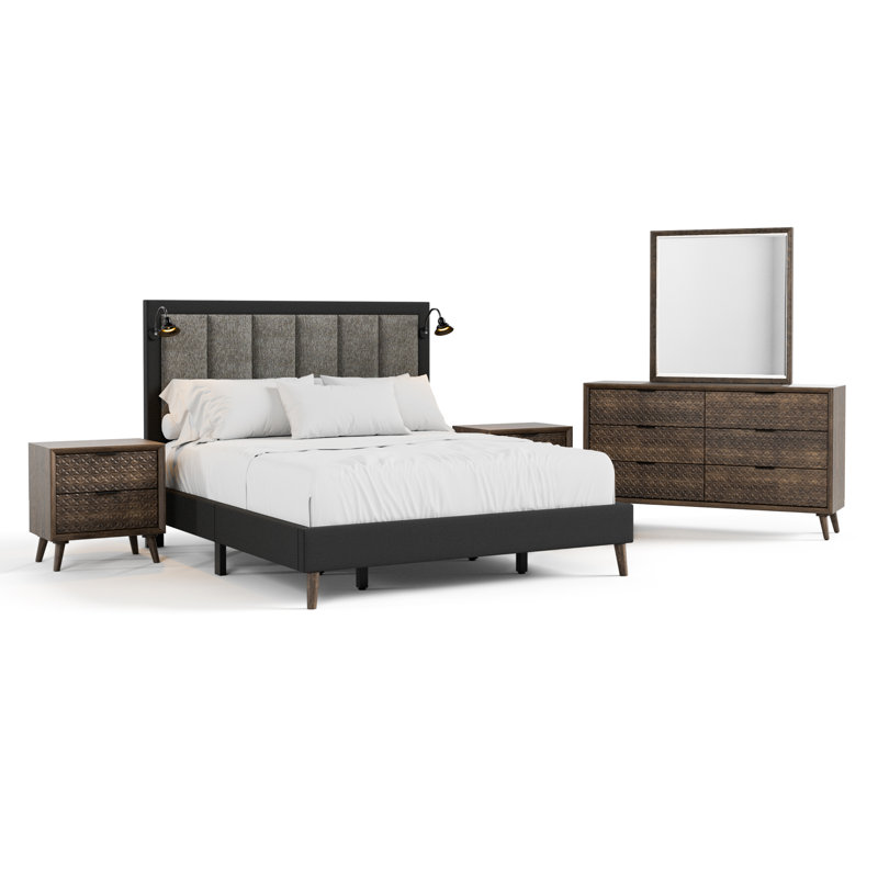 Ensemble de chambre à coucher 5 pièces Coleford Concepcion