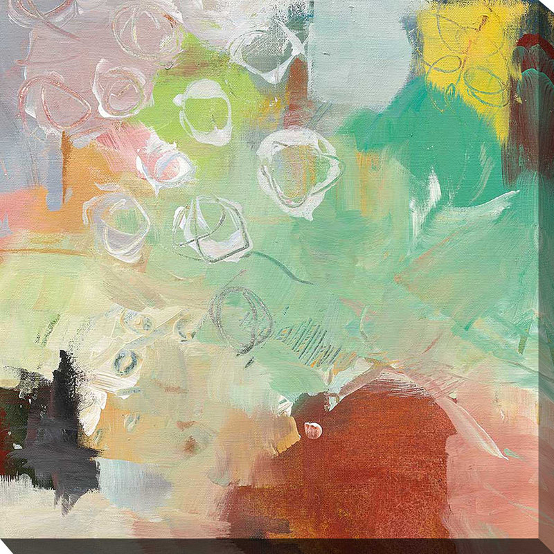 Été se levant III - Peinture, H 18 po x l 18 po x P 1 po, Toile tendue