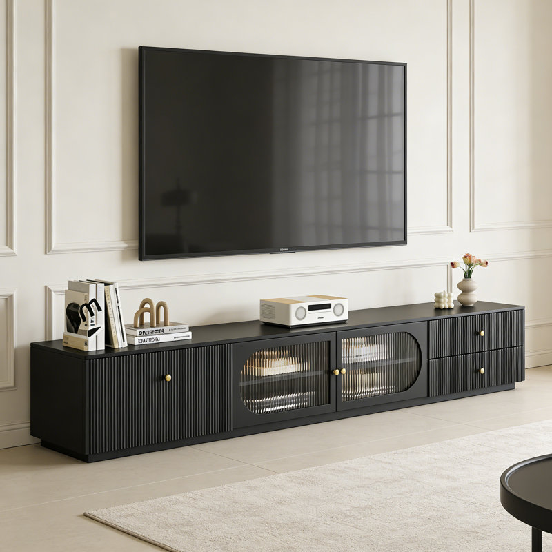 Meuble télé léger avec tiroirs de rangement, H 13,77 po x L 70,86 po x l 15,74 po