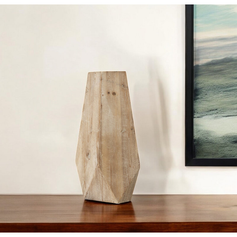 Huberdina Solid Wood Table Vase, 19" H x 6" W x 6" D