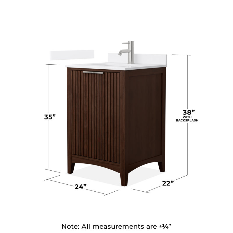 Palmilla 48" Freestanding Single Bathroom Vanity with Cultured Marble Top, White Cultured Marble, 24", Beige / Brushed Nickel