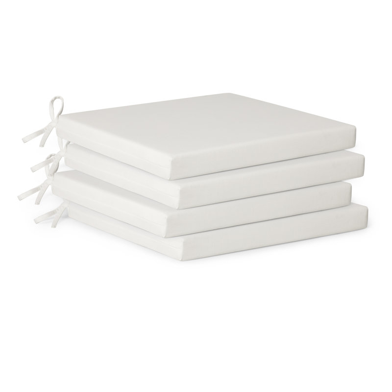 Coussin de chaise de patio , Blanc, 18" W x 18" D