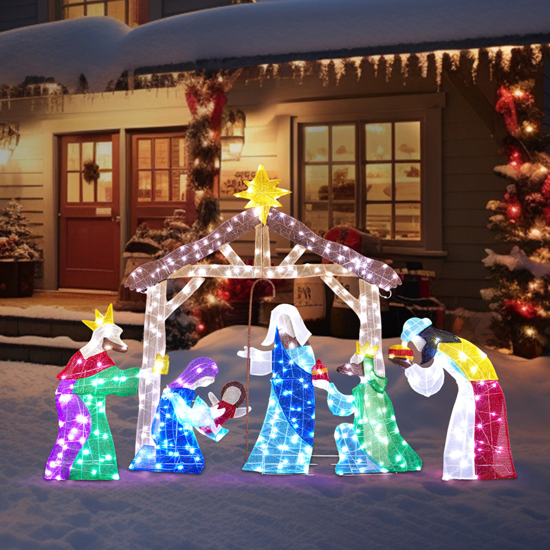 Crèche de Noël d'extérieur 5 pi